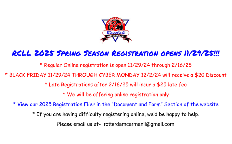 SPRING 2025 Registration